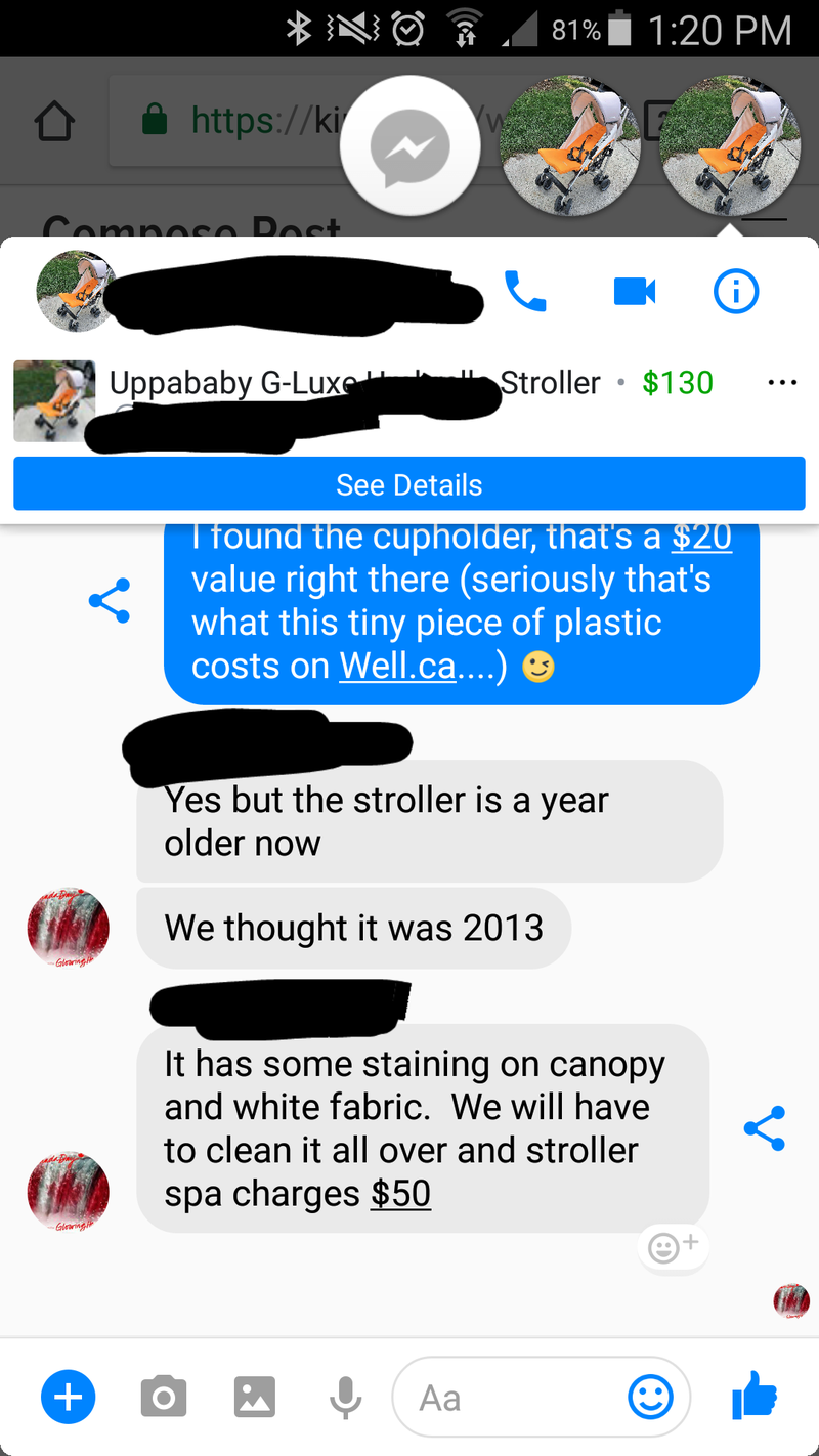 Illustration for article titled Getting lowballed on a stroller sale like.... (Updated)